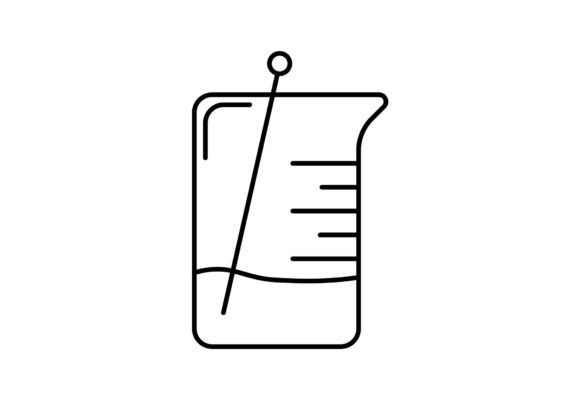 Beaker Glyph Clipart Vector: A Practical Asset for Minimalist Science Design