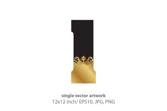 Black and Gold Baroque Number 1: Elevating Design with Timeless Elegance
