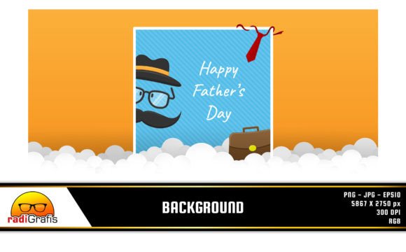 Blue Orange Father s Day Background: A Modern Design Asset for Creators
