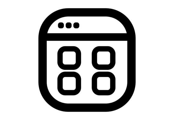Calendar Glyph Icon SVG: Elevating Digital Design with Minimalist Precision