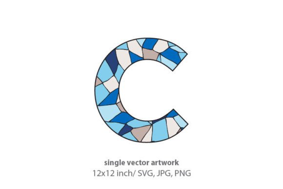 Evaluating the Stained Glass Pattern Inside Letter C for Design Projects