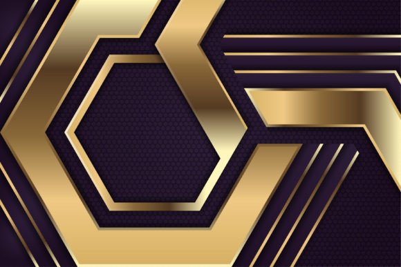 Hexagon Purple Gold Background: Elevating Modern Design with Geometric Elegance