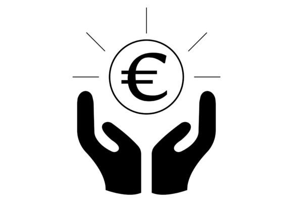 Holding Euro Icon Design: A Minimalist Asset for Modern Business Branding