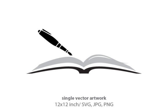 Notebook and Pen Logo Icon: Versatile Vector Art