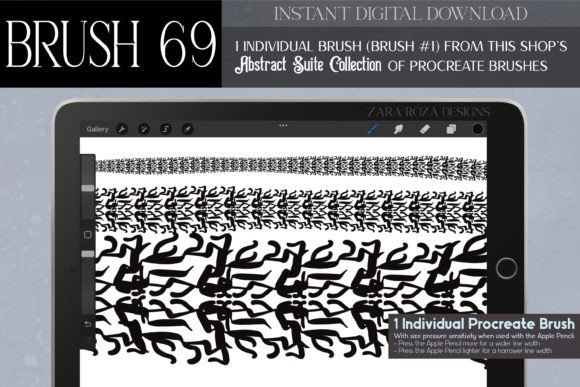 Procreate Brush 69 – Abstract Suite: Elevating Digital Art with Vintage Flair