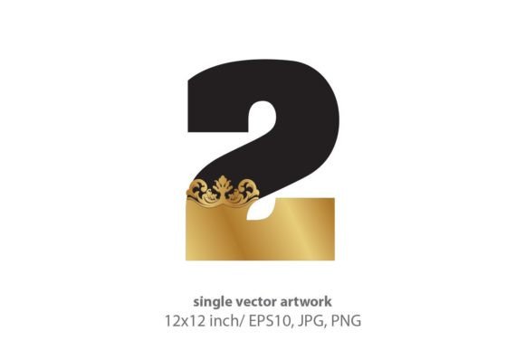 Strategic Branding with Black and Gold Baroque Number 2: A Designer’s Guide to High-Impact Visual Assets