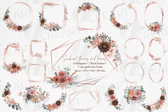 Sunburnt Floral Rose Gold & Bouquets