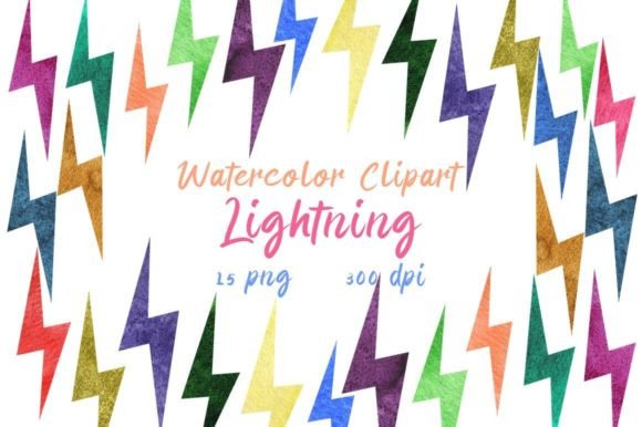 Watercolor Clipart Lightning PNG Guide